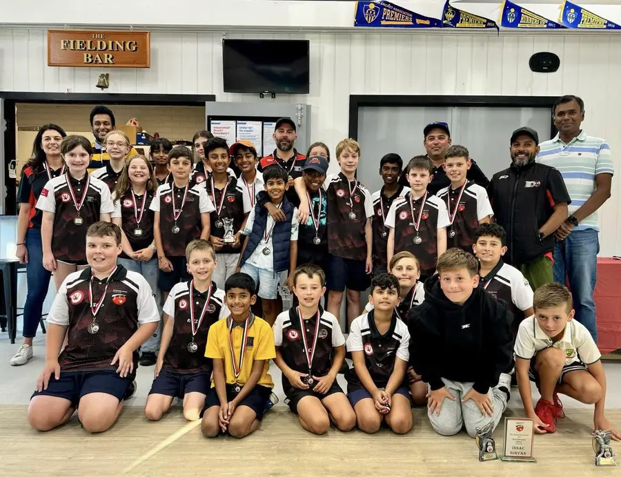 Strathmore Heights juniors with their medals in the Fielding Bar
